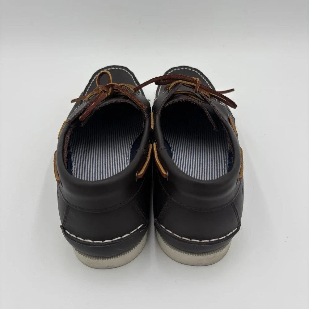 Clarks Brown Leather Boat Shoes Mens Size 11.5 Classic Slip On Comfort Loafer